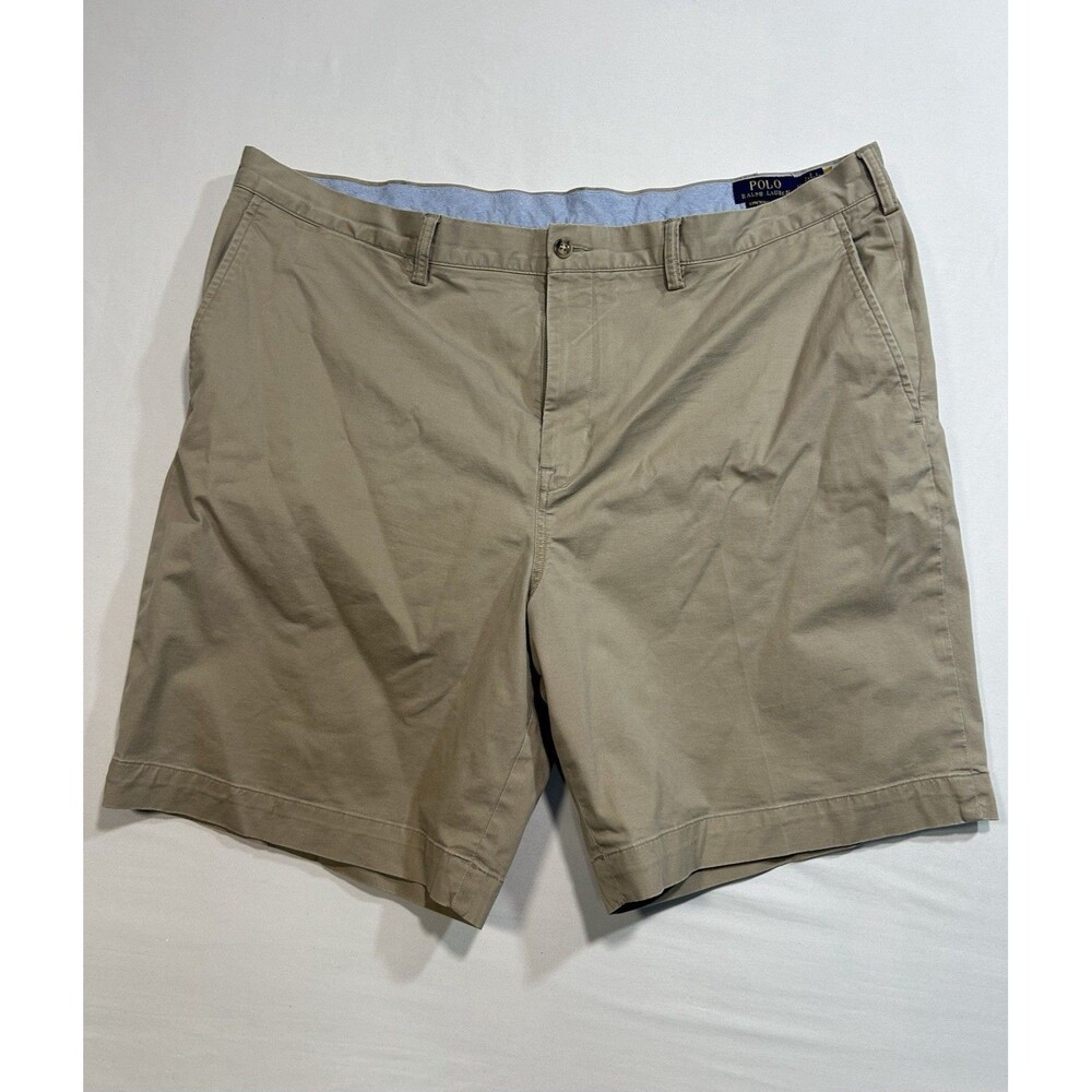 Polo Ralph Lauren Men 42 Tan Khaki Stretch Classic Fit Chino Shorts Cotton Twill